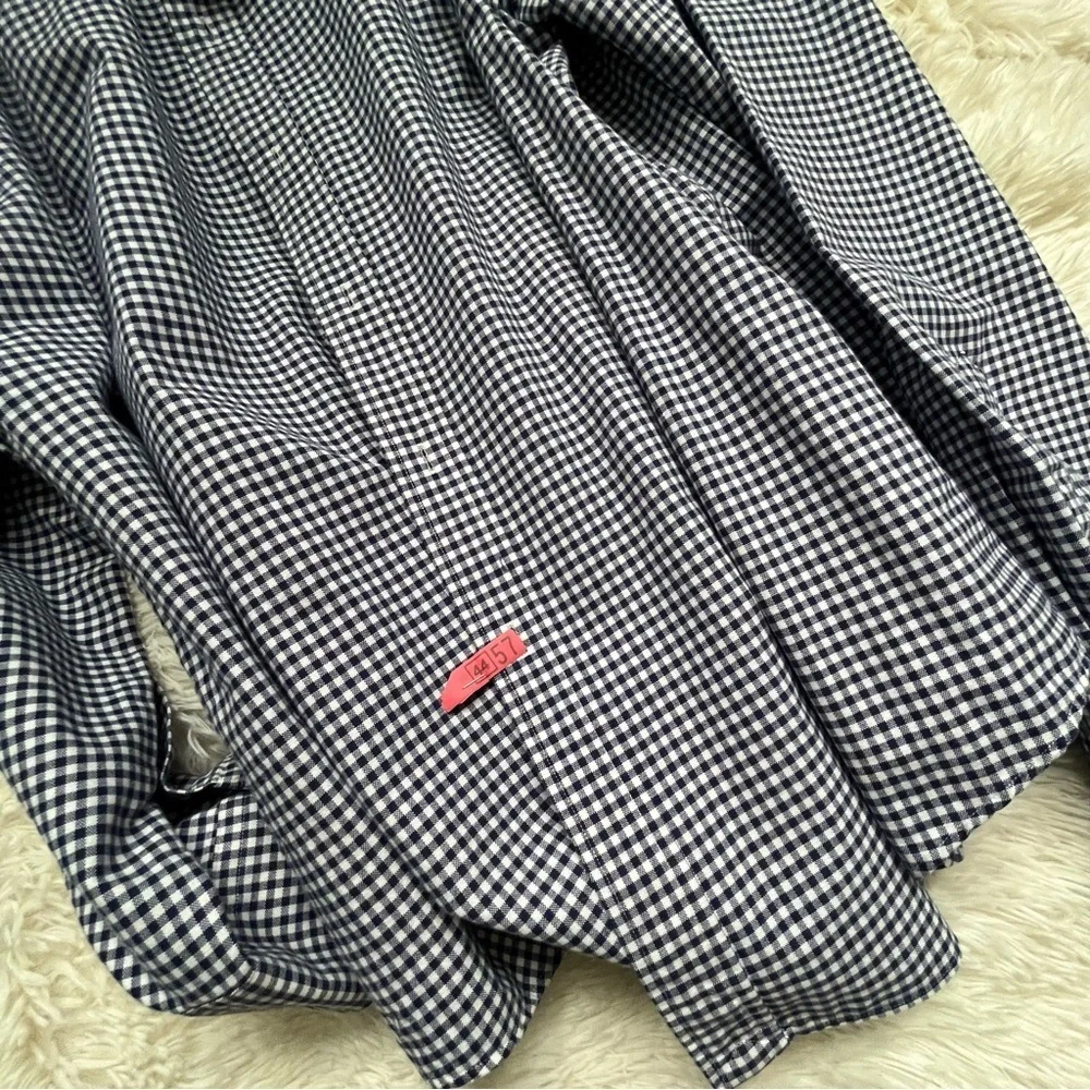 Polo Ralph Lauren Men’s Collared Button Down Gingham Cotton XXL Navy Blue White